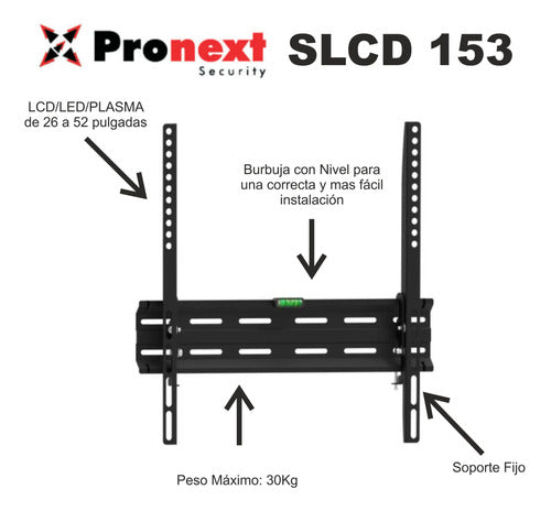 Pronext Fixed Universal TV Mount for 32 to 43 Inch LED TVs 1