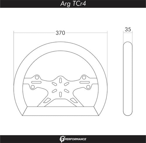 GV Performance Competition Steering Wheel Arg-tcr4 370 Flat Suede 3