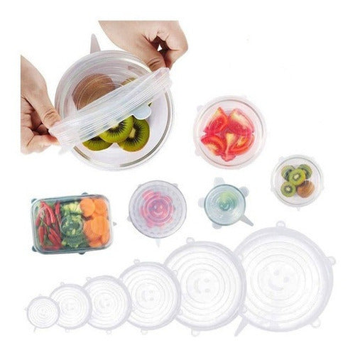 Generic Silicone Lids Set of 6 - Adaptable and Reusable 0