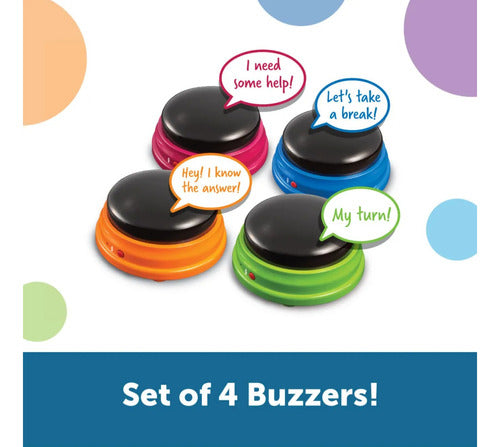 Learning Resources Responders Set of 4 Recordable Buttons 2