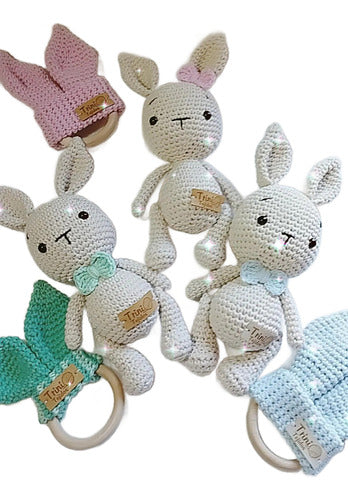 Trini Tejidos Amigurumi Rabbit Attachment Set + Teether 1