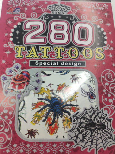 Temporary Self-Adhesive Tattoos Variety Pack 6 Sheets 97