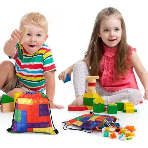 ~? 24 Pcs Building Block Party Favor Bags Building Blocks Go 4