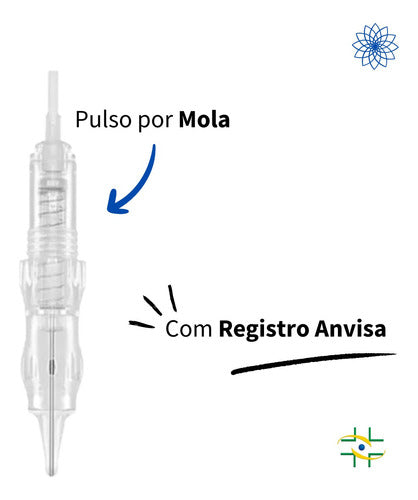 10 Agulha Encaixe Fácil Cartucho 0,3mm 1rl Easy Click Anvisa 3