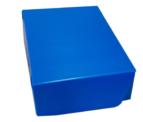 Cartonplast Caja Archivo Plástica Azul Oficio Tv 36x25x12cm 1