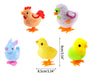 (02 #mold) Windup Toy Cartoon Dancing Chick/bunny Mini Clock 1