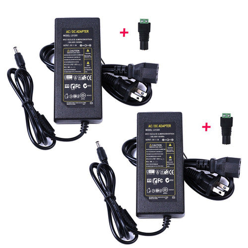 2pcs 12v 5a Ac Fuente Ac Adaptador Cargador Pc Led Luz Cámar 0