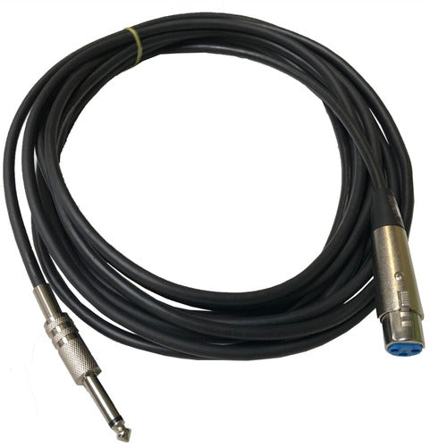 Cable Xlr Canon Hembra A Plug 6.5 Profesional 4 Mt Microfono 0