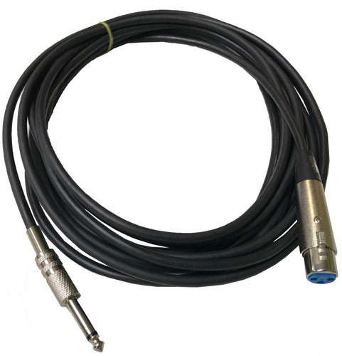 XLR Female to 6.5mm Plug Pro 15m Microphone Cable 0