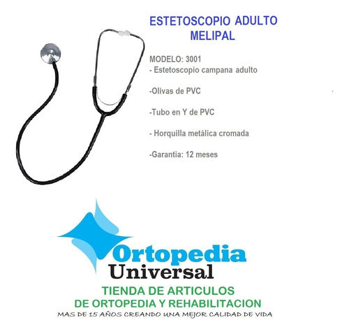 Melipal Estetoscopio Biaural Adulto Clasico BK3001 1