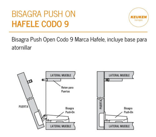 Häfele Bisagra Cazoleta Sistema Push Codo 9 35 Mm Cocina 1