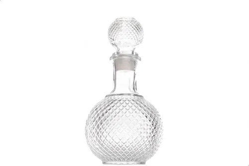 Crystal Whiskey Decanter 1.2 L Glass Carved with Stopper 4