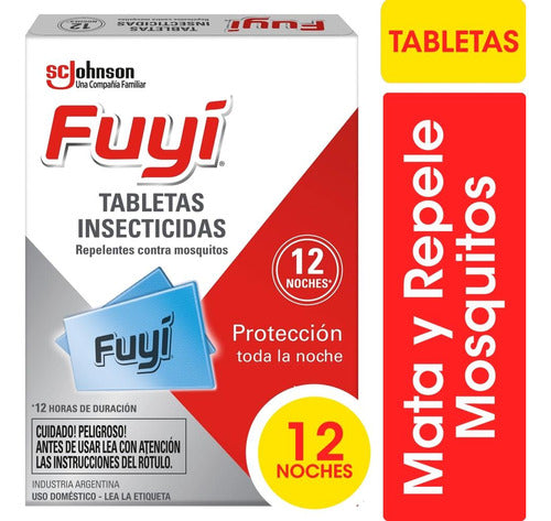 Repelente Tabletas Mosquitos Fuyi Pastilla Insecticidas 4x12 5