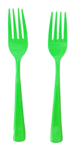 Planeta Fiesta Rigid Plastic Disposable Forks X10 0