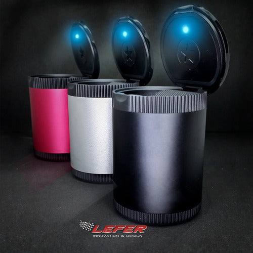 Universal Portable LED Car Ashtray with Lid 15