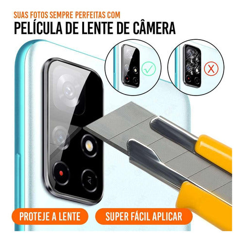 Kit Película De Câmera Samsung S10 Lite Com Capa Anti Shock 2