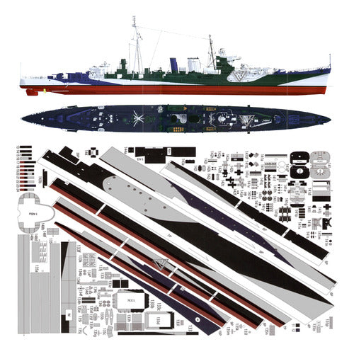 MODELO PARA DESCARGAR E IMPRIMIR Barco Hms Colombo 1:200 / Papercraft (envio X Email) 0