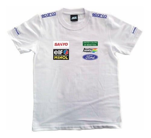 Benetton Ford Schumacher F1 Printed T-Shirt XXL 3