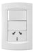 Sica Double Outlet Light Switch and Point Plug + Rectangular Box Combo Set 2