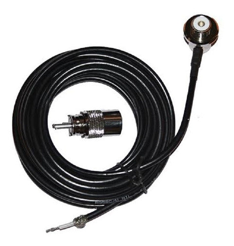 LagosComunicaciones Kit Coaxial RG58 with 5 Meters + Male and Female Connector 0