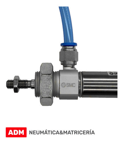 ADM Pneumatic Straight Connector 1/4-6mm Male Thread X5 Units 2