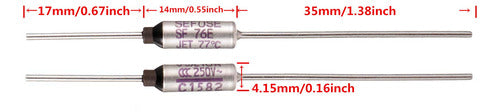 Fusibles Térmicos De 10 A, 250 V, 77 Grados Celsius X10 1