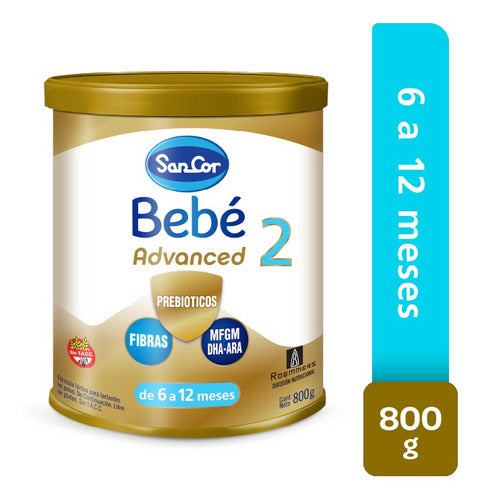 Sancor 2 Bebe 2 Advanced Powder 800g Can - 6 to 12 Months 1