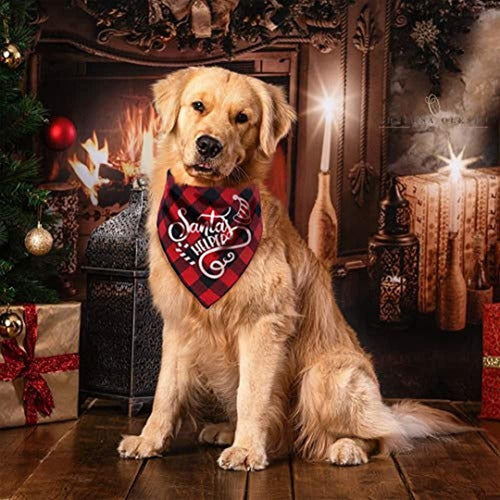 Jpb Bandana De Cuadros De Perro De Navidad Paquete De 2 2