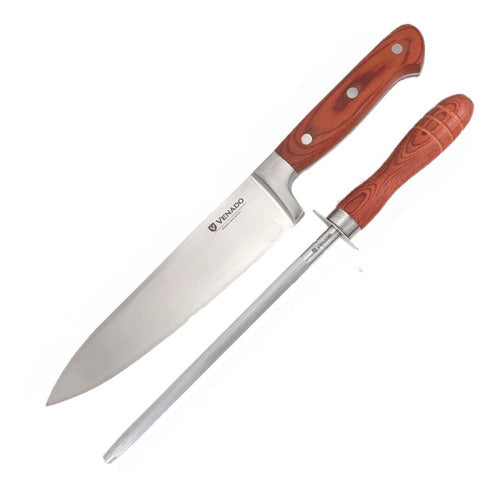 Venado Grilling Set Knife 20cm + Sharpener 0