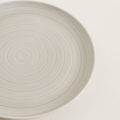 Porcelain Flat Plate 27cm Beat Gray Glossy 3