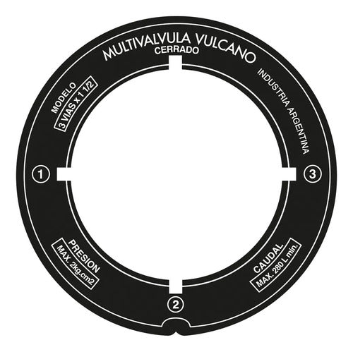 Vulcano 3-Way Valve Label 0