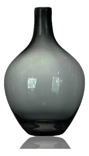 XIUWOUG Black Glass Vase, Transparent Black Vase 0