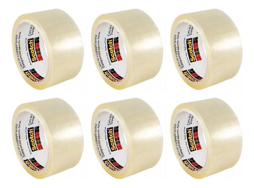 3M Scotch 6 X Packing Tape 301 Transparent 48 Mm X 50 M 0