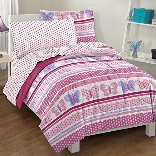 Dream Factory Butterfly Dots Ultra Soft Twin Comforter Set 0