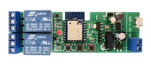 Modulo Rele Tuya 2 Canales Contacto Seco Usb On/off 7-32v 0