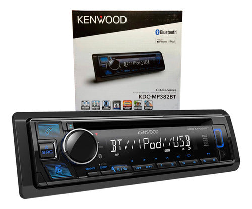 Radio Kenwood Kdc-mp382bt Con Bluetooth Y Lectora De Cd 0