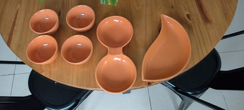 Set X 6 Copetinero/ Salsero Naranja Mica Ceramica 0