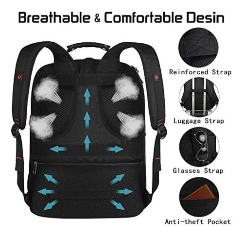 Mochila Para Computadora Portátil 18.4 Para Hombres, Mochila 2