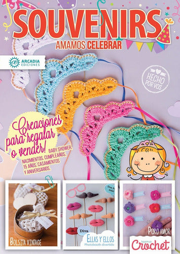 Arcadia Ediciones Revista Tejido Crochet Souvenirs Para Fiestas Pack X 2 1