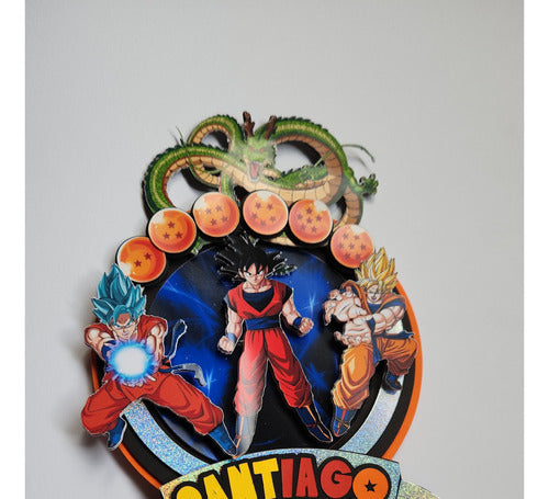 Cake Topper Goku ,adorno Para Torta En Capas Efecto 3d 0