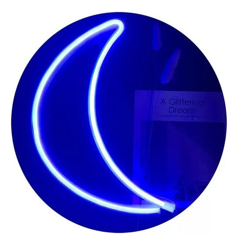 Decoration Lamp Neon LED Half Moon USB Cable Light 6