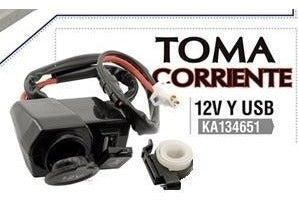 Toma Corriente 12v Y Usb Con Abrazadera - Trapote Racing 1