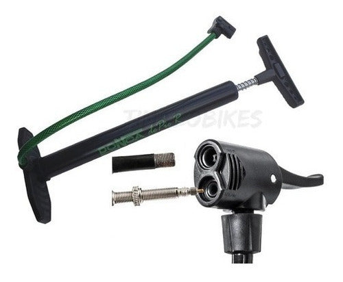 Donca Double Nozzle Bicycle Floor Pump Offer by Timalo 1