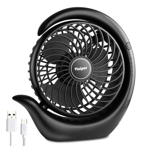 Viniper 180 USB Wireless Rechargeable Table Fan with 3 Speed Settings 1