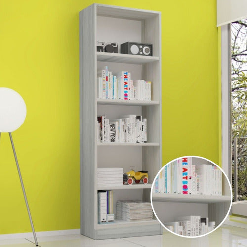 Haussman Modern Gray Bookcase with Shelves 60x32x183cm Decohoy 0