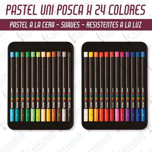 Uni-ball Pastels Posca Set of 24 Colors 2