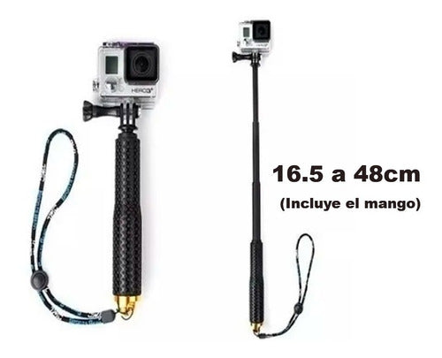 Genérica Monopad Gopro Selfie Stick Camara Sportcam Negro 1