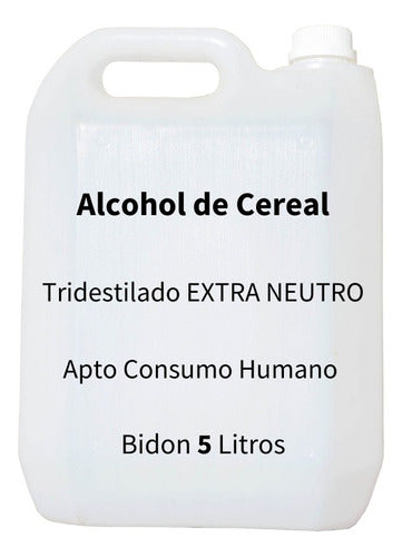 Alcohol Cereal Tridestilado Extra Neutro - 5 Liters Price 0