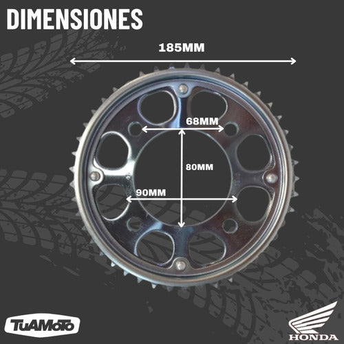 Honda Corona Transmisión Original Cb 190 45t Tuamoto 6