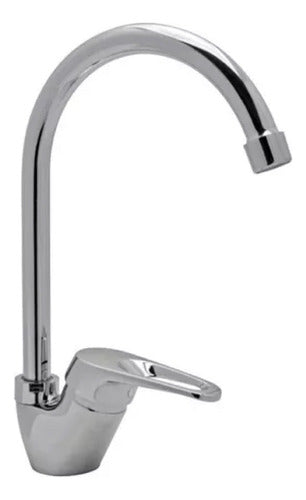 Pico Alto Combo Simple Kitchen Sink + High Spout Single Lever Faucet 2